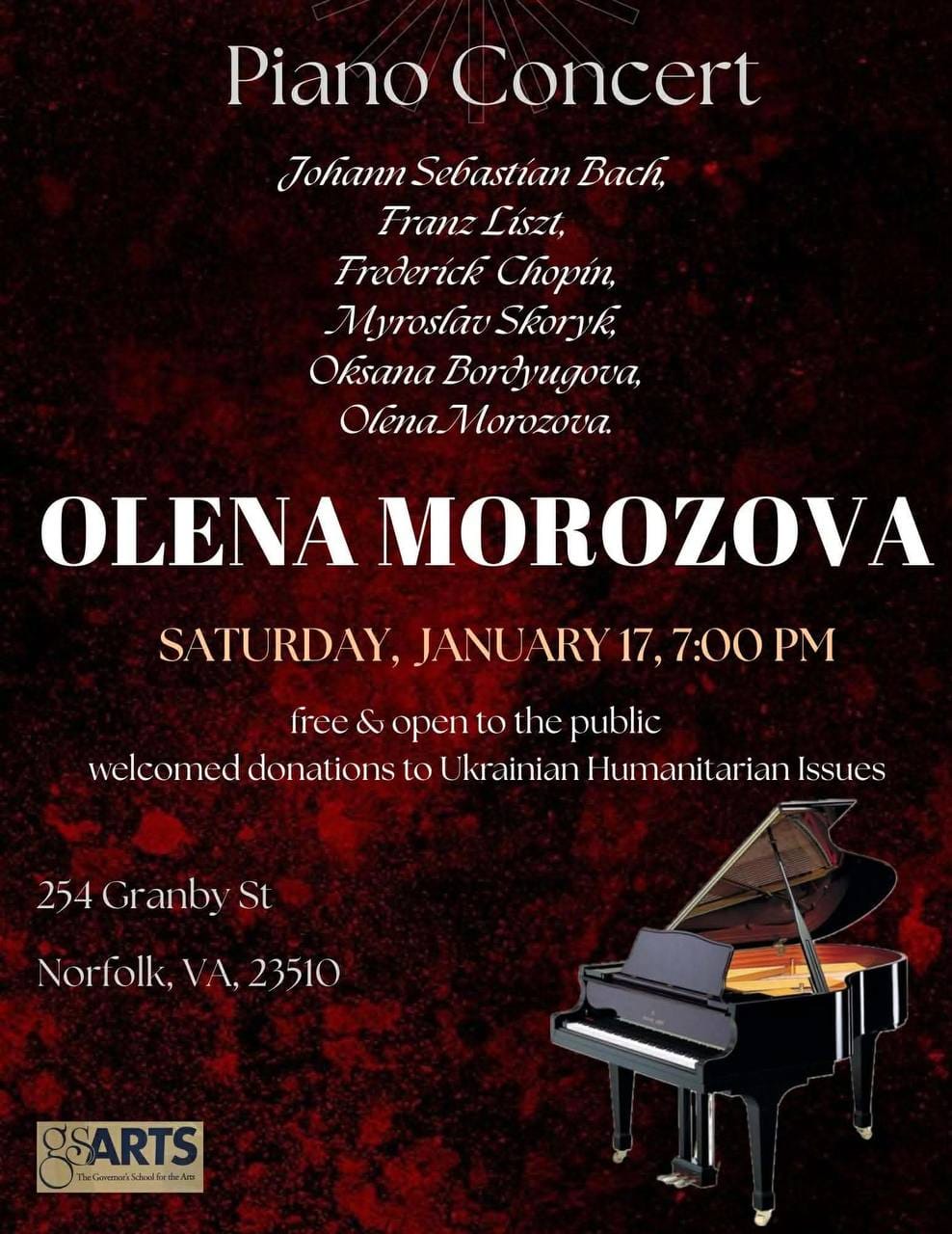Join us for a Charitable Concert of World-Class Piano Music to support Ukraine!
